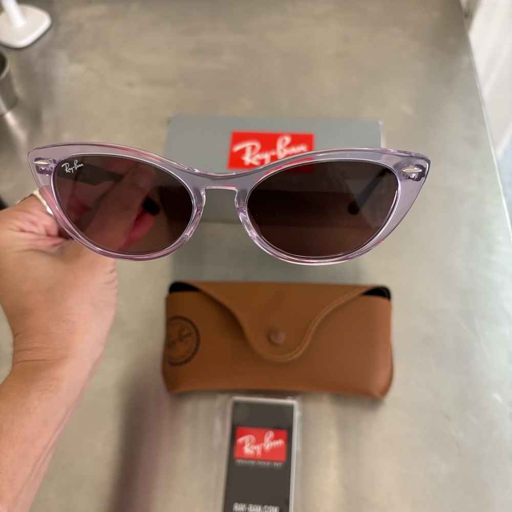 Ray-Ban Women's Nina Lavender Cat-Eye Sunglasses